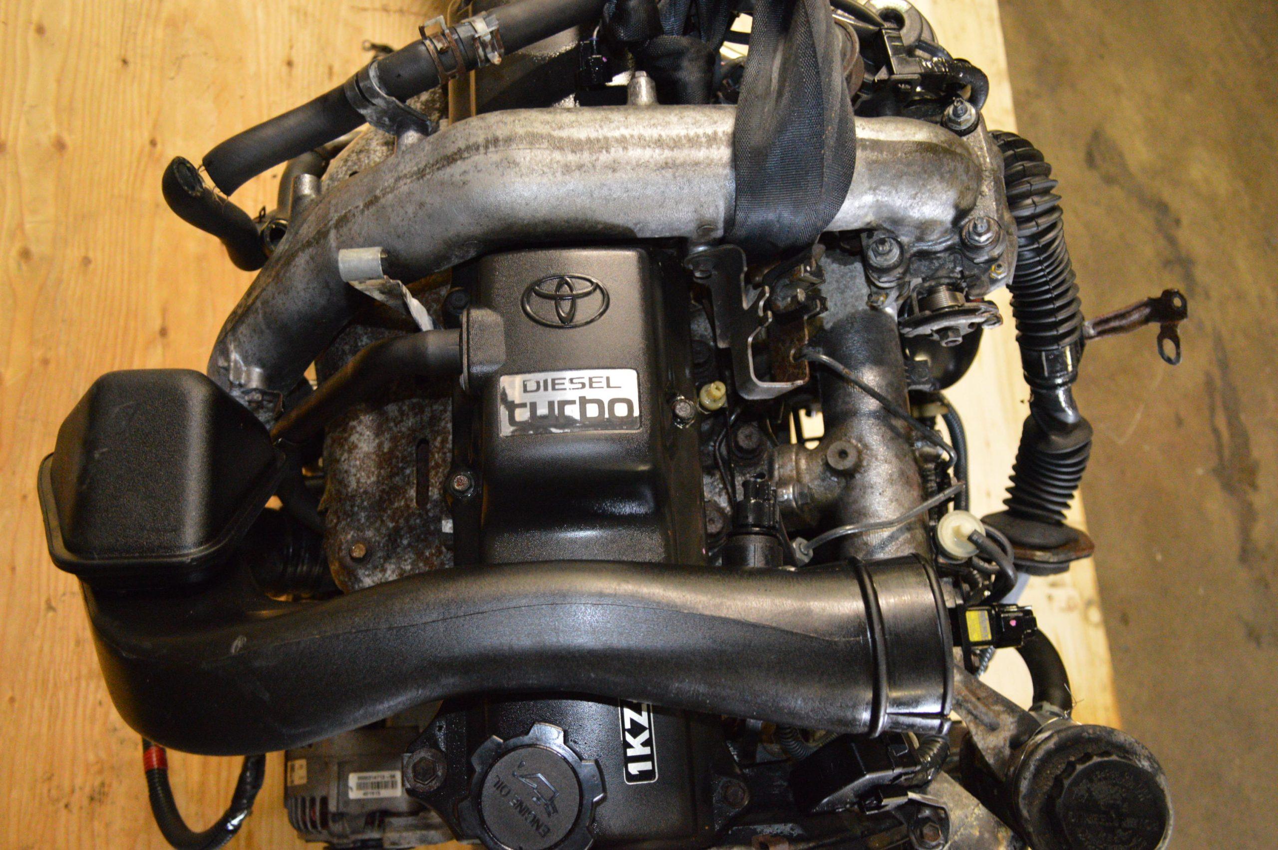 JDM TOYOTA 1KZ-TE 3.0L TURBO DIESEL MOTOR WITH 4X4 MANUAL TRANSMISSION, ECU.