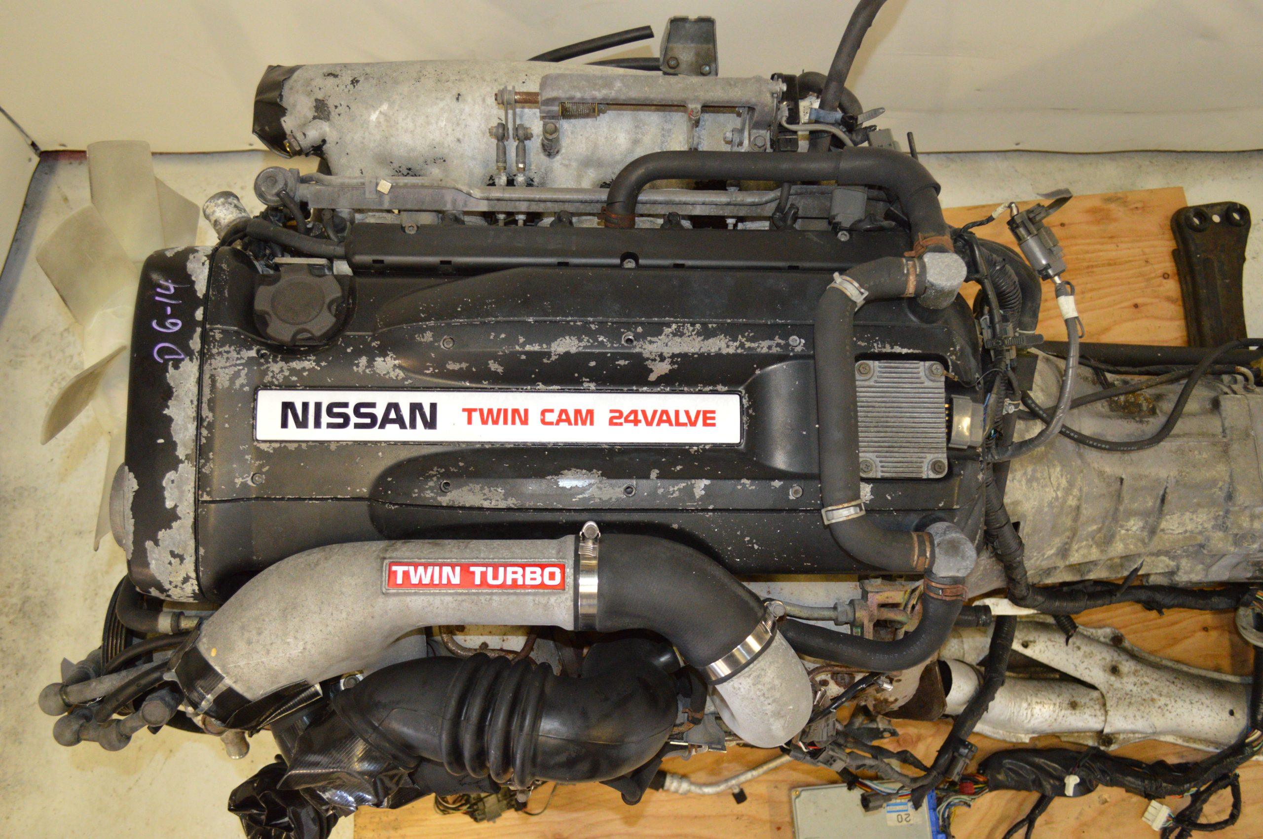 JDM NISSAN RB26DETT R32 SKYLINE TWIN TURBO ENGINE 5-SP MANUAL AWD TRANS, WIRING, ECU