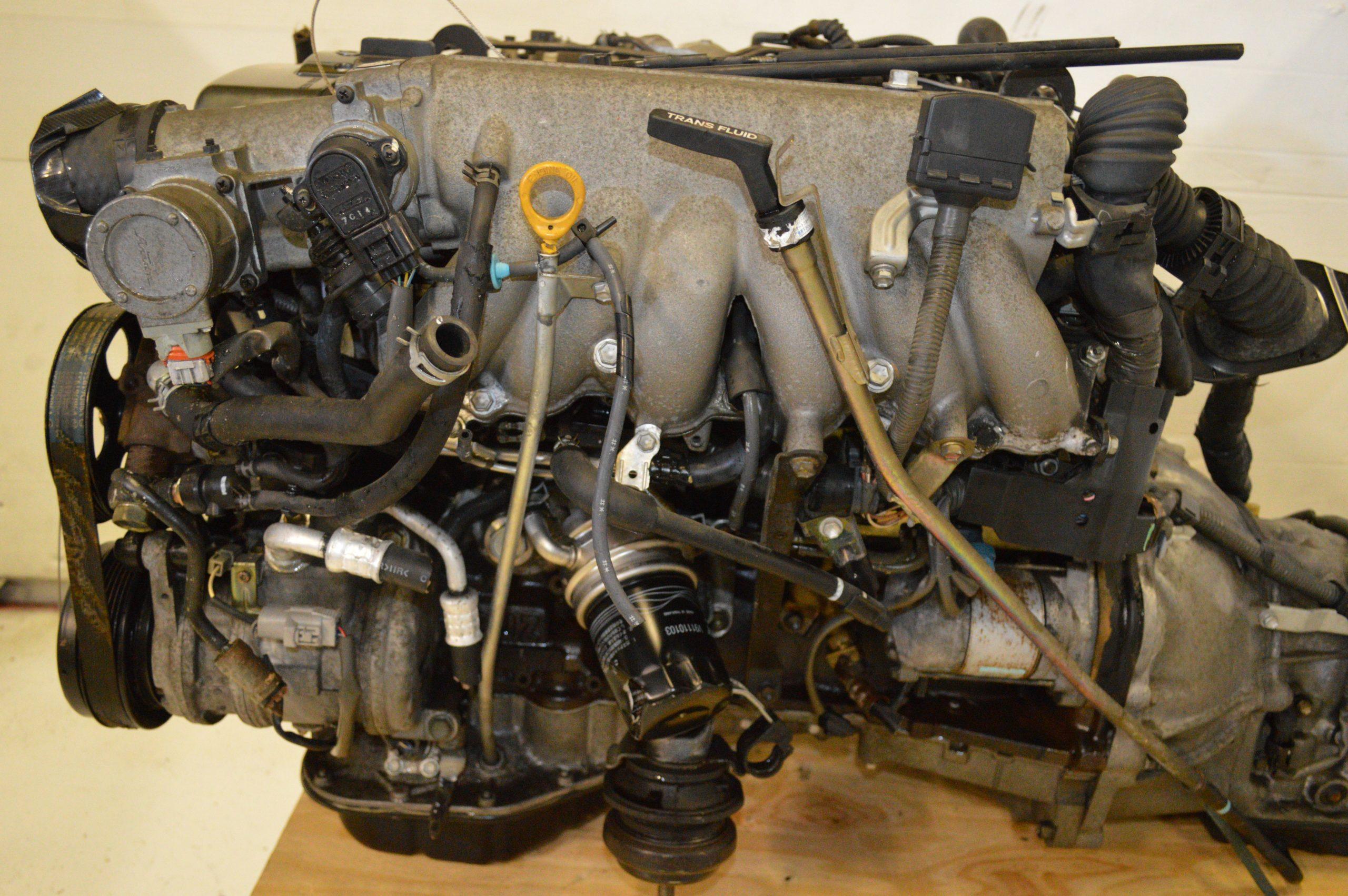 JDM 2JZ-GTE NON VVTI 3.0L TWIN TURBO MOTOR WITH AUTO TRANSMISSION & ECU.