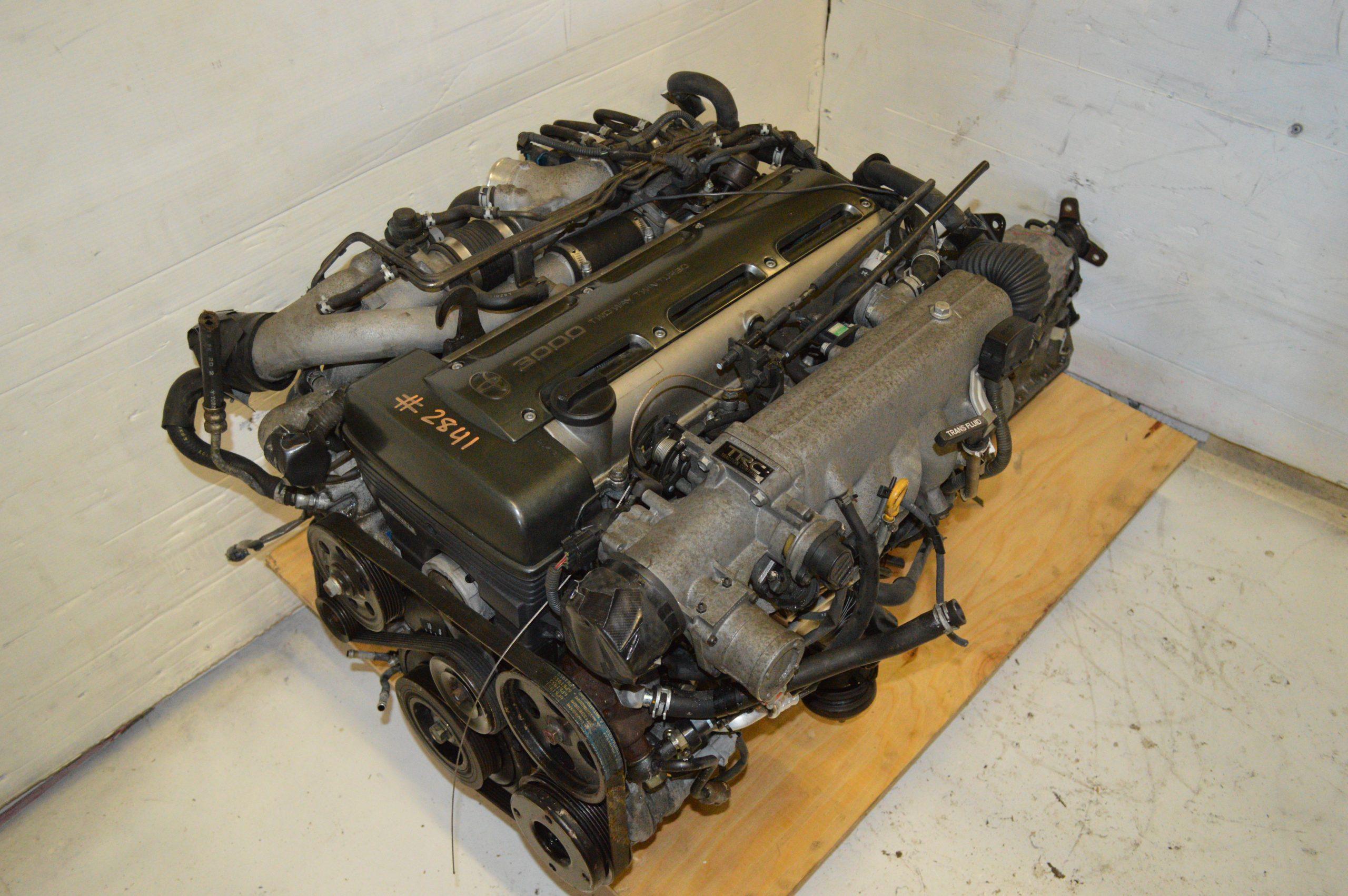 JDM 2JZ-GTE NON VVTI 3.0L TWIN TURBO MOTOR WITH AUTO TRANSMISSION & ECU.