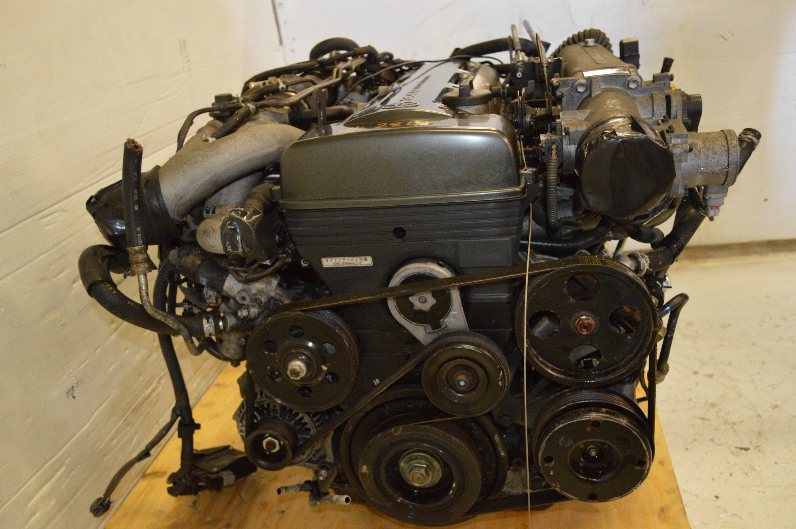 JDM 2JZ-GTE NON VVTI 3.0L TWIN TURBO MOTOR WITH AUTO TRANSMISSION & ECU.