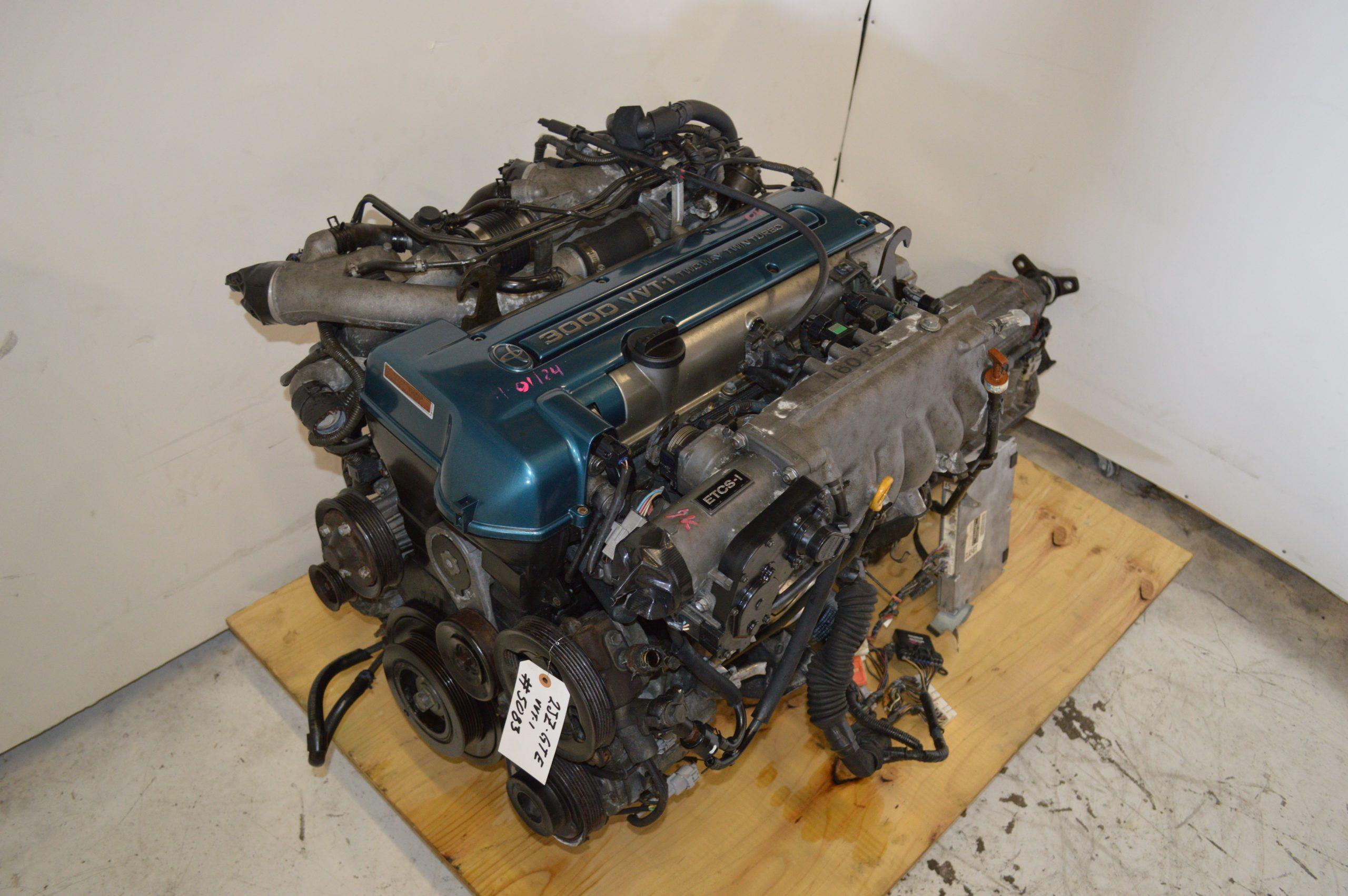 JDM 2JZ-GTE VVTI 3.0L TWIN TURBO MOTOR WITH AUTO TRANSMISSION & ECU.