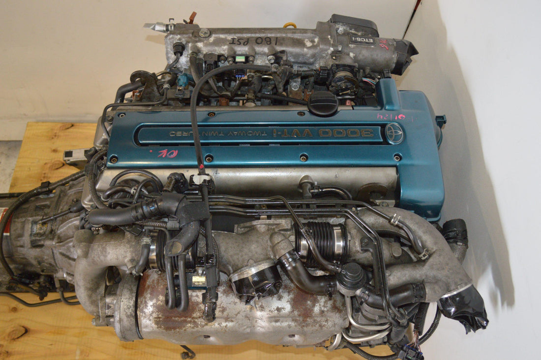 JDM 2JZ-GTE VVTI 3.0L TWIN TURBO MOTOR WITH AUTO TRANSMISSION & ECU.
