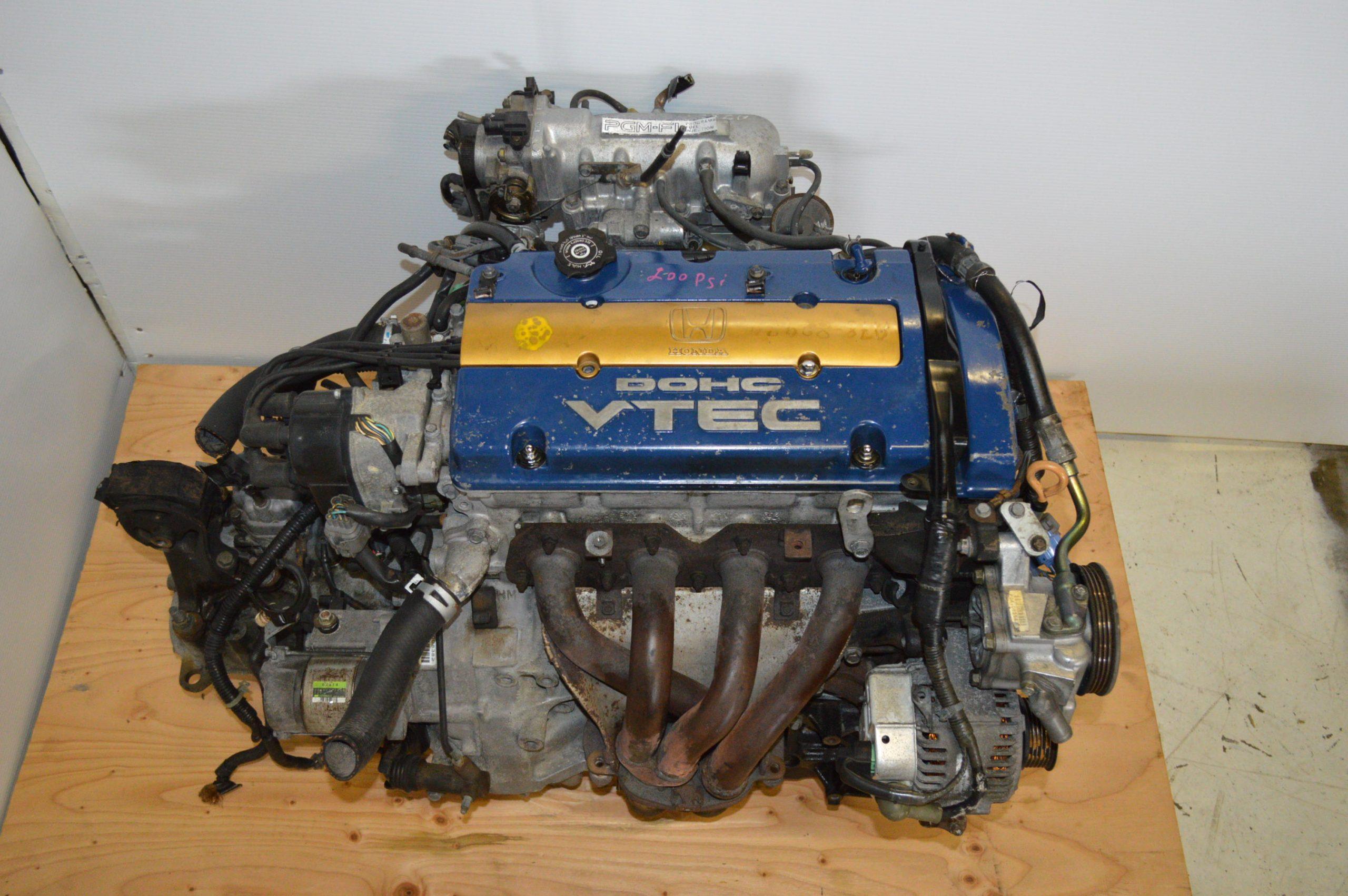 1992-1995 HONDA PRELUDE OBD1 H22A BLUE TOP ENGINE WITH 5-SP MANUAL TRANS ECU