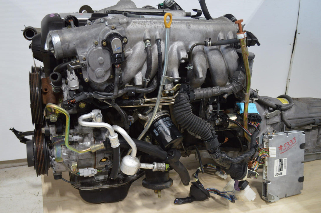 1JZ-GTE VVT-I TOYOTA TURBO ENGINE 2.5L JDM HIGH COMP MOTOR AUTO TRANS WIRIN ECU.