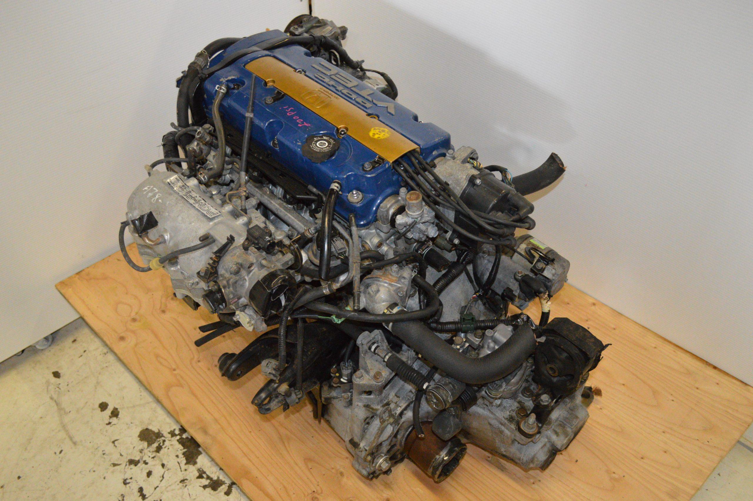 1992-1995 HONDA PRELUDE OBD1 H22A BLUE TOP ENGINE WITH 5-SP MANUAL TRANS ECU