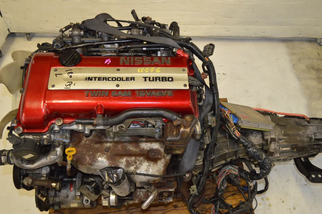 JDM NISSAN SILVIA SR20DET S13 2.0L RED TOP TURBO ENGINE 5 SPEED MANUAL TRANS ECU/MOTOR